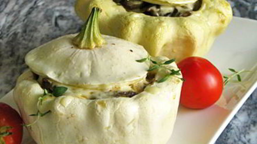 Рецепт патиссонов, фаршированных печенью