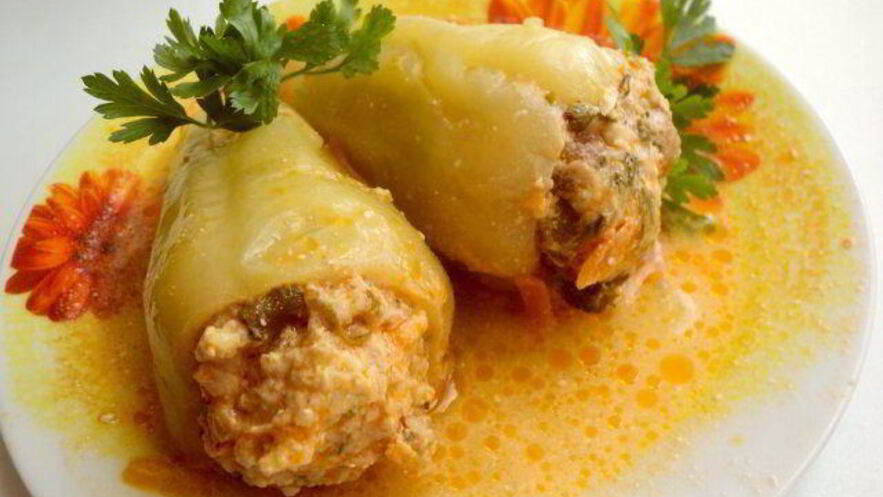 Рецепт перца, фаршированного курицей и кускусом