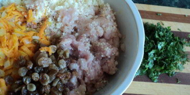 Рецепт перца, фаршированного курицей и кускусом