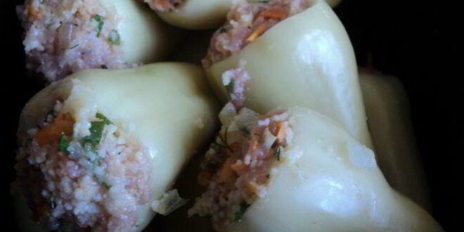 Рецепт перца, фаршированного курицей и кускусом