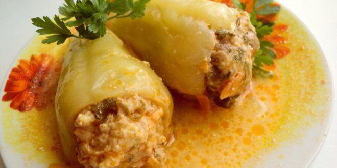 Рецепт перца, фаршированного курицей и кускусом