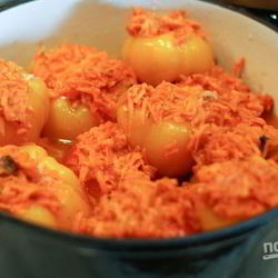 Рецепт Перца, фаршированного морковью