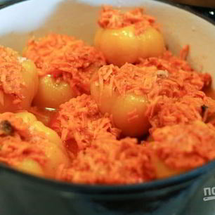 Рецепт Перца, фаршированного морковью