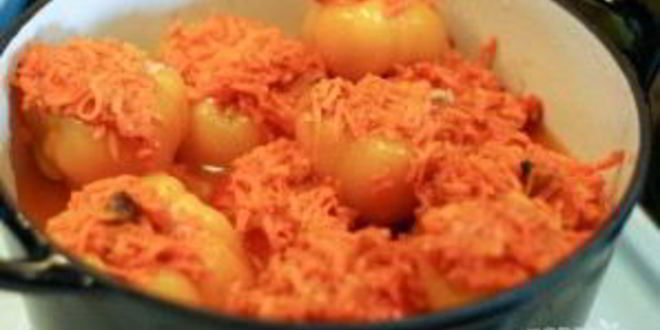 Рецепт перца, фаршированного морковью