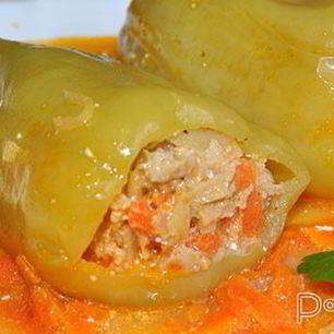 Рецепт Перца, фаршированного мясом и овощами