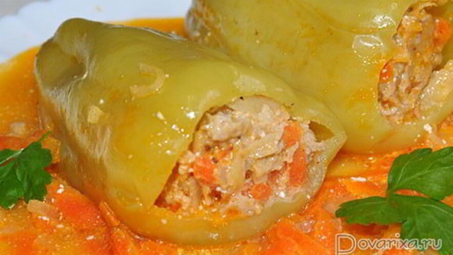 Рецепт перца, фаршированного мясом и овощами