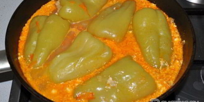 Рецепт перца, фаршированного мясом и овощами
