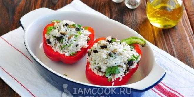 Рецепт постных фаршированных перцев