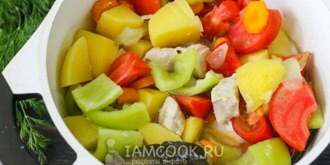 Рецепт тушеной картошки с курицей в кастрюле