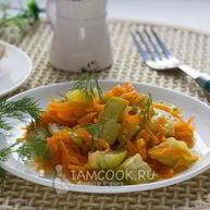 Рецепт Тушеных кабачков с морковью в мультиварке