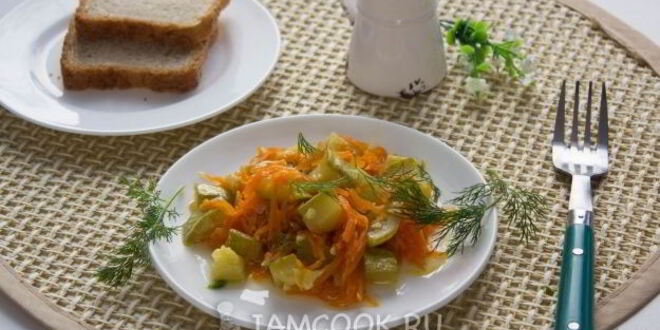 Рецепт тушеных кабачков с морковью в мультиварке