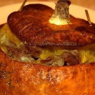 Рецепт Тыквы, фаршированной мясом и картофелем