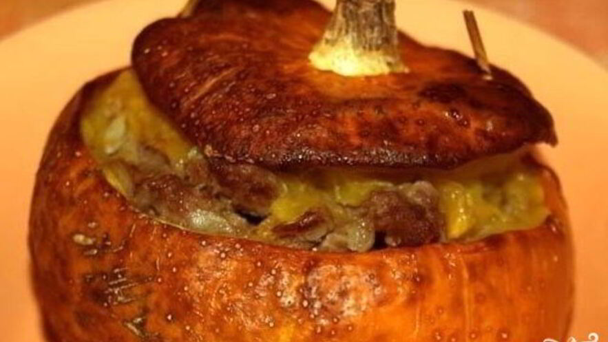 Рецепт тыквы, фаршированной мясом и картофелем