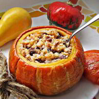 Рецепт Тыквы, фаршированной рисом и сухофруктами