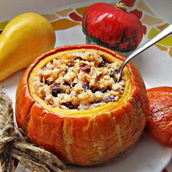 Рецепт Тыквы, фаршированной рисом и сухофруктами