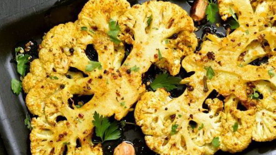 Рецепт запеченной цветной капусты с чесноком