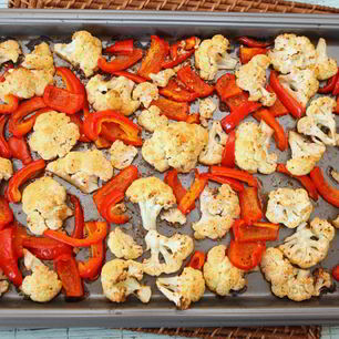 Рецепт Запеченной цветной капусты с перцем