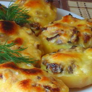 Рецепт Запеченного картофеля с грибами