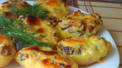 Рецепт Запеченного картофеля с грибами