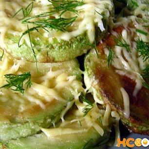 Рецепт Жареных кабачков с сыром и чесноком