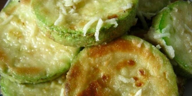 Рецепт жареных кабачков с сыром и чесноком