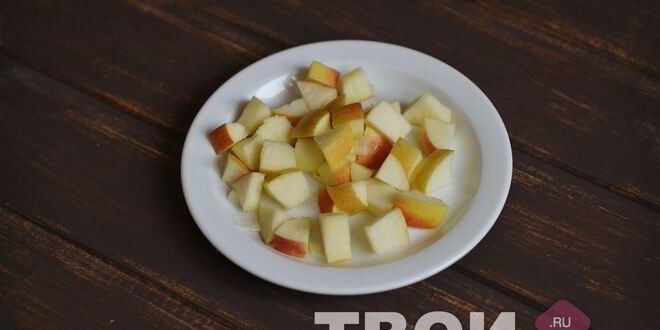 Рецепт говяжьей печени с яблоками и луком