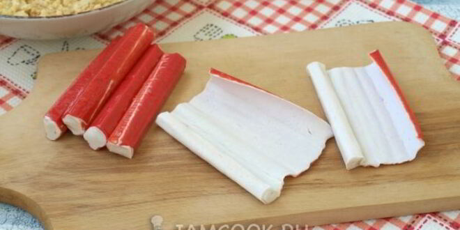 Рецепт крабовых палочек, фаршированных печенью трески