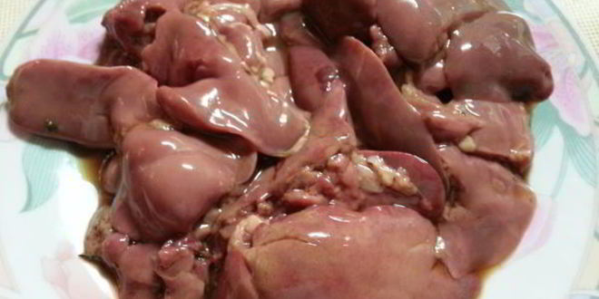 Рецепт куриной печени под шапкой