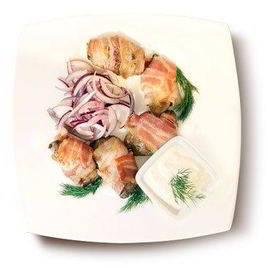 Рецепт Куриной печени в беконе