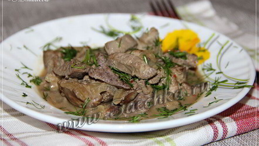 Рецепт куриной печени в горчичном соусе, диета дюкана