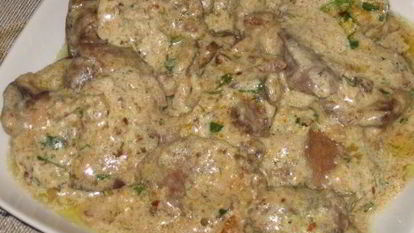 Рецепт Куриной печени в сметане