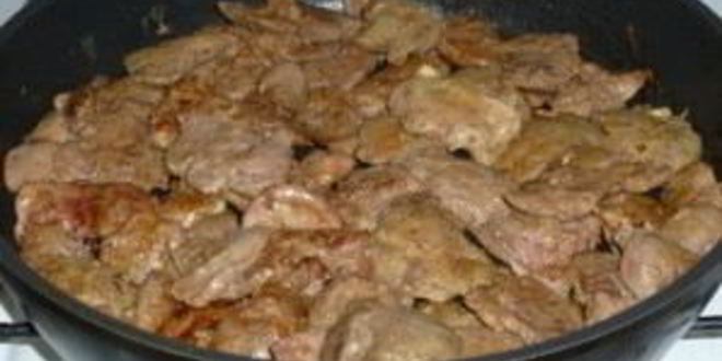 Рецепт куриной печени в сметане