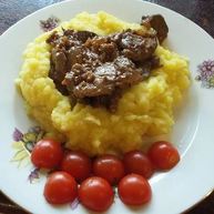 Рецепт Куриной печени в соусе терияки с имбирным пюре