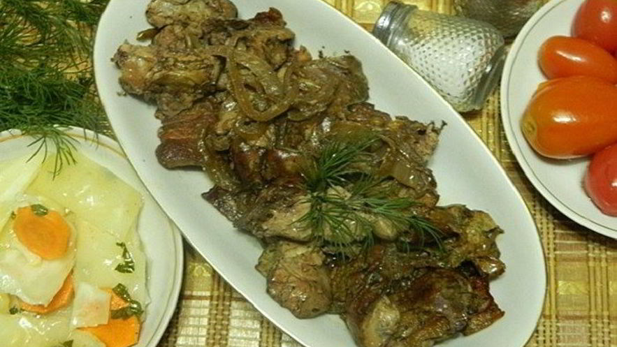 Рецепт куриной печени, запеченной в фольге