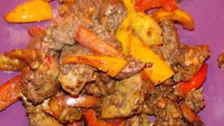 Рецепт куриной печени жаренной со сладким перцем