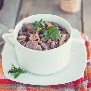 Рецепт Куриной печенки с яблоками