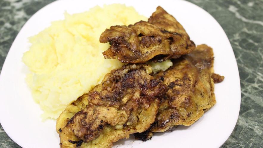 Рецепт отбивных из печени в кляре