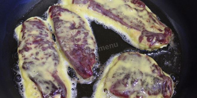 Рецепт отбивных из печени в кляре