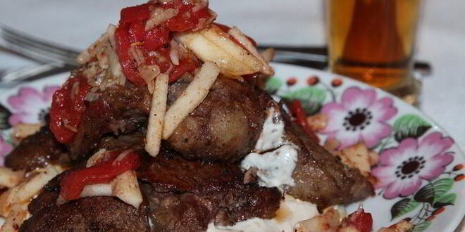 Рецепт печени фламбированной