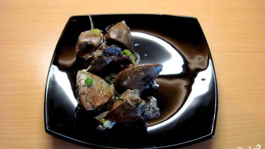 Рецепт печени индейки в сливках