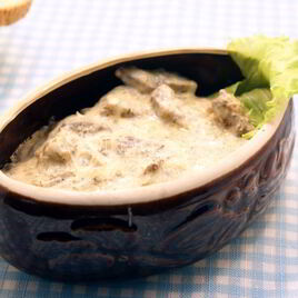 Рецепт Печени по-строгановски