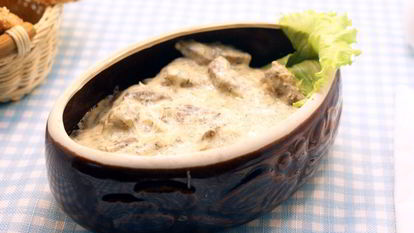 Рецепт Печени по-строгановски