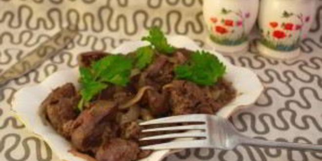 Рецепт печени с луком тушеная