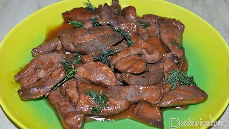 Рецепт печени с восточным соусом