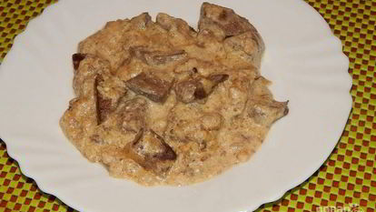 Рецепт Печени со сметаной