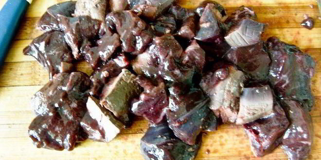 Рецепт печени в яблоке