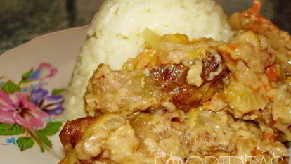 Рецепт Свиной печени в сметане