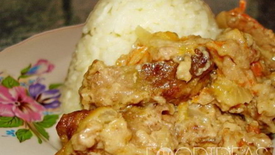 Рецепт свиной печени в сметане