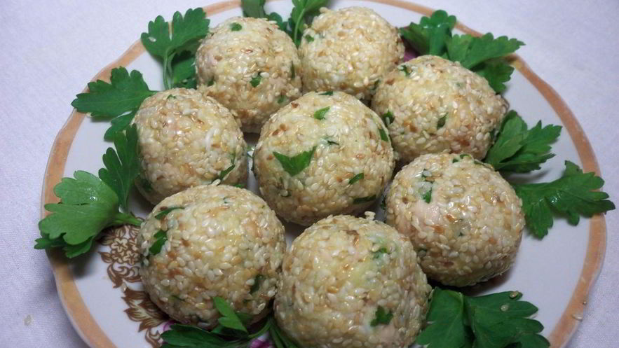 Рецепт закусочных шариков с печенью трески