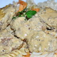 Рецепт Жареной печени в сливочном соусе